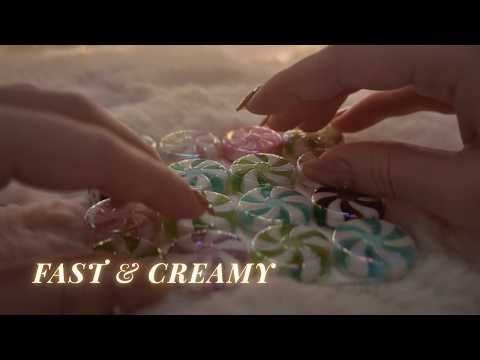 ASMR Creamy Textures at Fast Speed✨ Relaxing & Tingly🌩️(with BGM)
