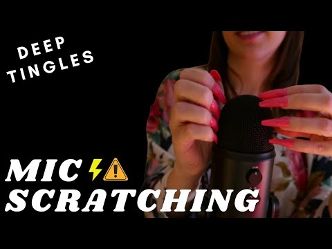 ASMR - FAST AND INTENSE MIC SCRATCHING without cover for deep tingles