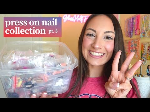 ASMR Sorting Through My Press On Nail Collection pt. 3 (crinkles, tiny taps & rummaging)