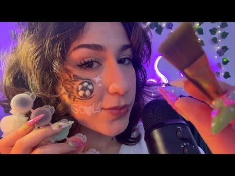 ASMR Painting 🎨 your face for the FIFA Word Cup! ( personal attention ASMR)