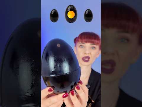 ASMR Black Giant Gummy Egg Eating Sounds  #mukbang #eatingsounds