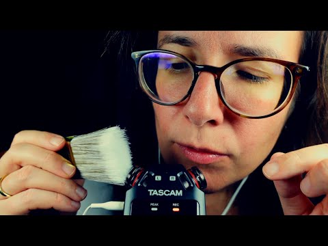 ASMR Slow Wet Mouth Sounds & Face + Mic Brushing  (2 Hours)