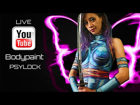 LIVE BODYPAINT psylocke PART1 DIY