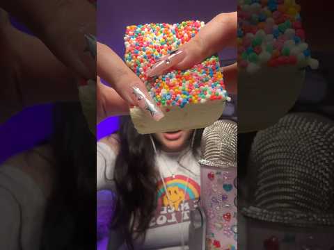 Fairy bread marshmallows from @themarshmallowco making me feel so happy #asmr #asmrjade #eating