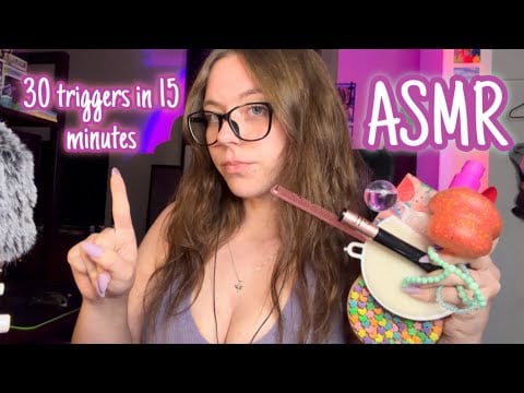 ASMR 30 triggers in 15 minutes | Tingle overload 