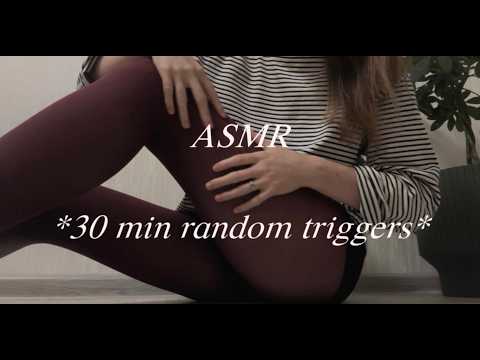 ASMR 🪼| 30 min of random triggers | fabric scratching, gloves sounds, visual triggers & tapping