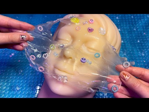 ASMR Glue Peeling on Squishy Mannequin (Whispered)