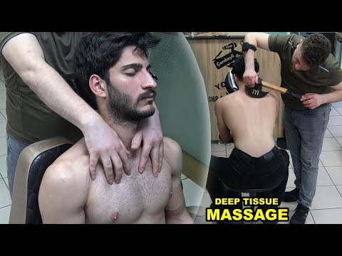 DEEP TISSUE CHEST MASSAGE + CRACKS + Asmr head,back,face,ax,throat,rope,arm,palm,foot,leg massage