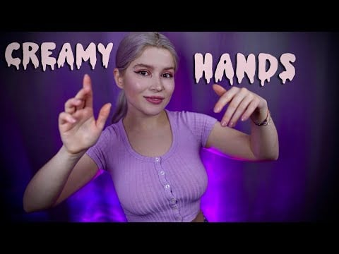 ASMR creamy hands sounds for the deepest sleep 😴 Dry & sticky sounds, tapping, whispering