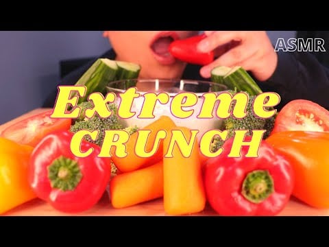 ASMR VEGGIE PLATTER + RANCH DIP (EXTREME CRUNCHY EATING SOUNDS) NO TALKING | Mandy Foods ASMR