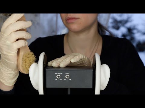 ASMR Ear Exfoliation Treatment | Brushing | Ear Cupping | Latex Gloves | Scratching (No Talking)