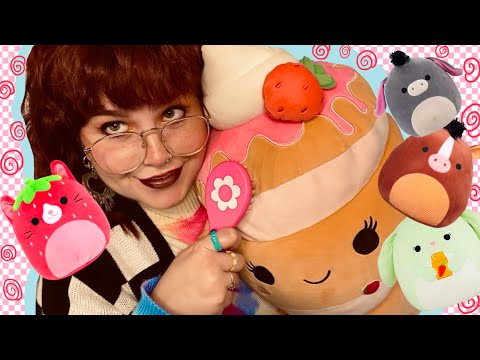 ASMR Autistic: Squishmallows Spa 💄❤️🍓(neurodivergent friendly, personal attention, brushing sounds)