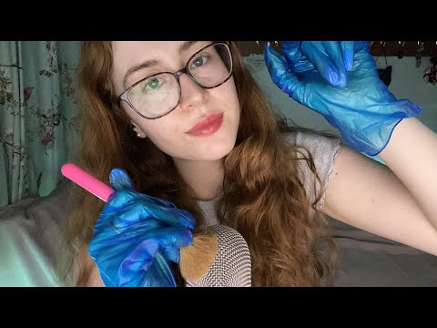 ASMR - Vinyl/Latex Glove Sounds & Mic Brushing