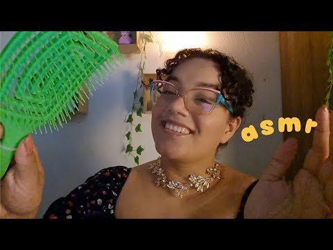 ASMR DAMA DE COMPANHIA TE ARRUMANDO PRA DORMIR 💖💕