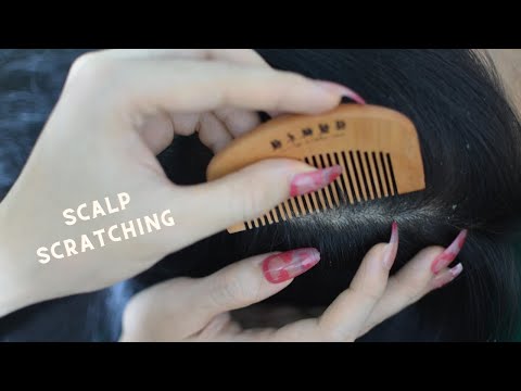 ASMR Tingles Scalp Scratching, Hair Parting, Hair Brushing With Comb, Sounds For Stress Relief