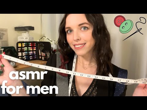 Men's Tailor Shop ASMR🧵 | Detailed Suit Fitting,Measuring You, Soft Spoken Roleplay, Fabric Sounds