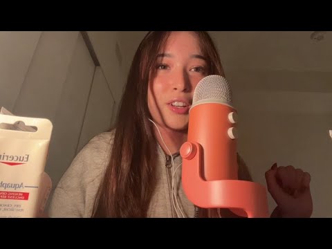 ASMR close clicky whisper ramble (skincare faves)🤍