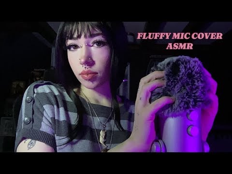 Fluffy Mic Cover Triggers ASMR | Mic Scratching, Mic Brushing, Rambling, Whispering