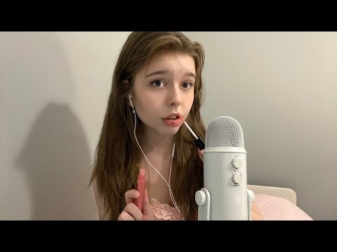 ASMR 30 minutes of lipgloss application 💋 { gentle mouth sounds, close-up whispering }