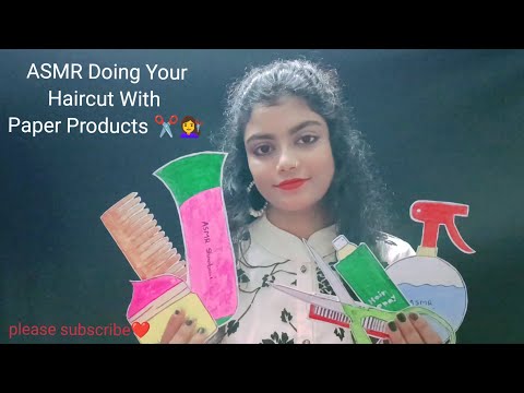 ASMR Doing Your Haircut With Paper Products ✂️💇‍♀️