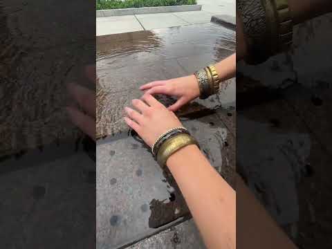 wet concrete scratching in public #asmr #lofiasmr #poolasmr #relax