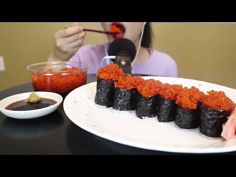 Slow 느린 ASMR 날치알 Crunchy Flying Fish Roe