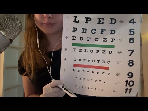 ASMR | eye exam roleplay👩‍⚕️ | custom for dustin