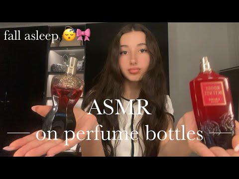 Asmr on perfumes & body sprays 🎀💤  |  tapping & scratching 