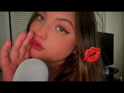 Asmr~Fast Stuttering,Mouth Sounds, Repeating Words, Kisses, Inaudible Trigger Words, Hand Movements💓