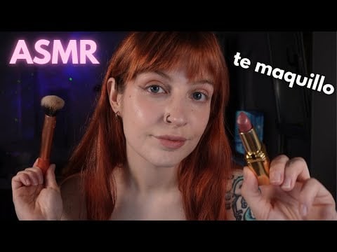 ASMR Te MAQUILLO para una sesión - ASMR roleplay español