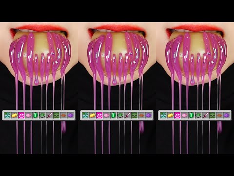 VERTICAL MUKBANG MINECRAFT FOOD ASMR HOLEY WAX CANDY HONEY JELLY EATING SOUND ASMR ⚔️
