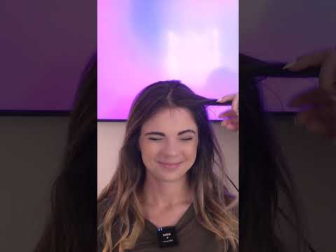 asmr hair play & hair styling on a real person