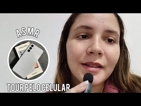 ASMR - TOUR COMPLETO PELO MEU CELULAR NOVO Samsung Galaxy A05s 🌌❤️✨️ 128 gb