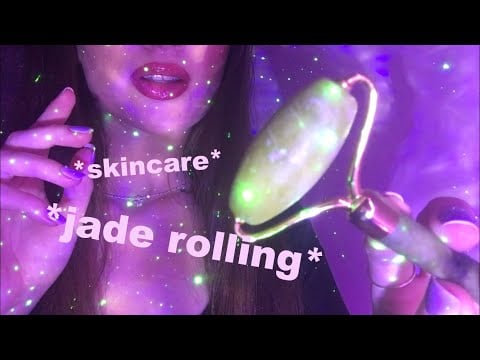 ASMR | Jade rolling and massaging your face | Personal attention and close whispers 🧚🏼‍♀️🔮