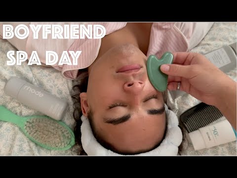 ASMR: Giving My Boyfriend A Facial/Scalp Massage 💆🏻