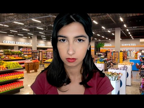 ASMR Caixa de supermercado julgando suas compras, mas você é meu ex