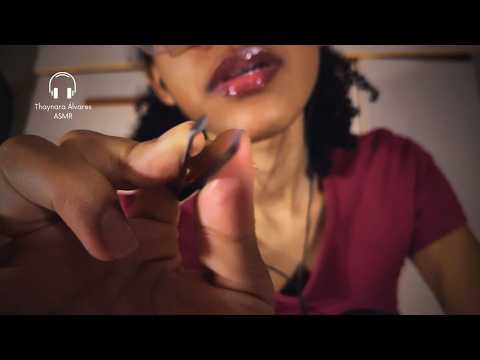 ASMR Sobrancelha + Limpeza de ouvido 👀 Atenção completa em você