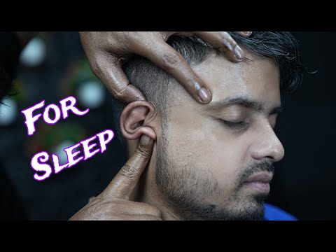 ASMR Deep Sleep Therapy By Indian Barber Ujjal | Neck Cracking Ear Massage & Forehead Tapping ASMR