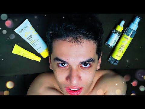 ASMR LIMPEZA DE PELE APLICADO  | Com Meu Irmão