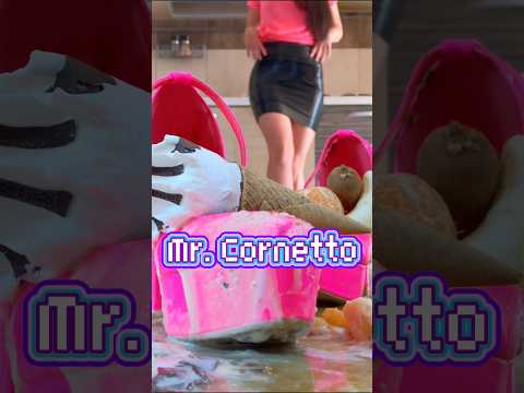 Pea vs. Mr. Cornetto! Crushing Food in High Heels! Oddly Satisfying! ASMR