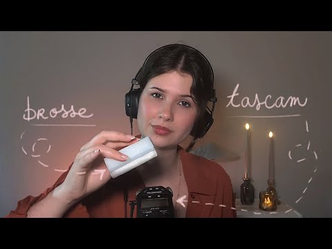 ASMR FR - Tascam, pinceaux et sensory brushes pour s'endormir!!! (Chuchotements)