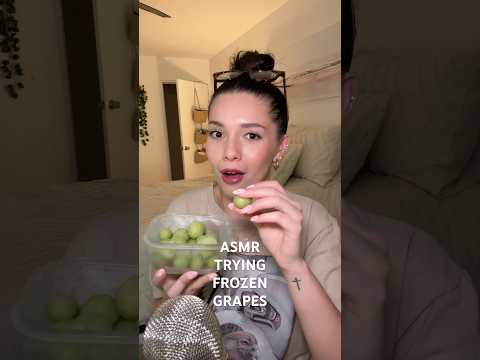 ASMR TRYING FROZEN GRAPES #asmr #crunchy #whispering