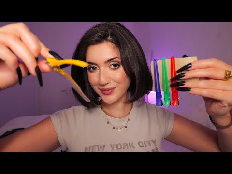 ASMR Clipping Your Hair Back I Personal Attention