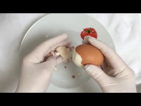 LATEX GLOVES & OVER GLOVES👏💗 LAYERING,  PEEL an🐔 EGG and🍴💋 eating sounds [[ASMR]]