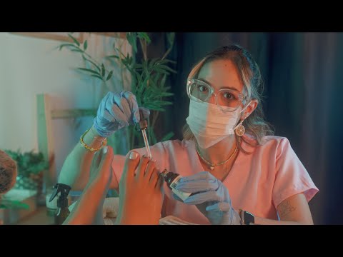 ASMR REALISTA: VOCÊ ESTÁ NA PODÓLOGA 🦶🏼Voz Suave