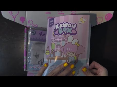 ASMR Unboxing Whisper Kawaii Subscription box Jan 2023 W/ Plastic Crinkles ~ Japan Kawaii items ~