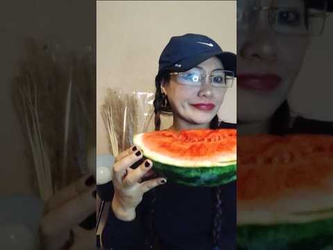How I eat watermelon #mukbang #everyone #shortsfeed #crazily #eating #watermelon #viral