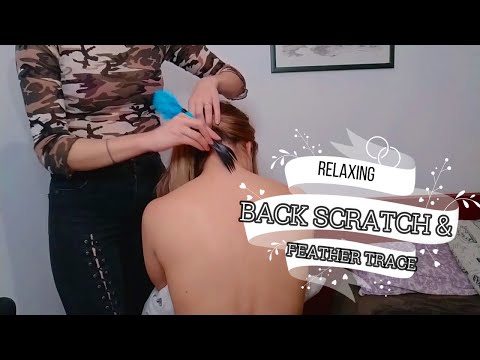 ASMR massage, vigorous scratching and feather tracing for tingles *VERY soft spoken*