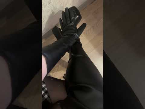 #foot #feet #boots #highboots #leather #gloves