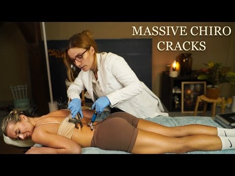 ASMR the BEST Chiropractic *MASSIVE* CRACKS Adjustment for BACK & Neck PAIN RELIEF | soft spoken